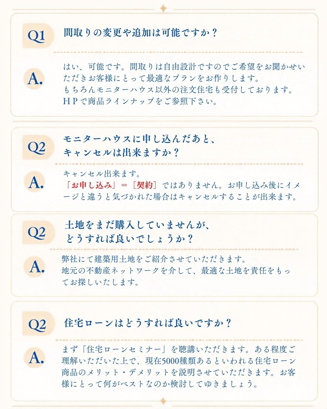 モニターハウス大募集 モニターハウスのQ&A